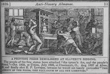 Anti-Slavery Almanac - A Printing Press Demolished
