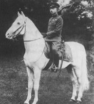 Emperor Hirohito - On Hatsu Shimo, His White Horse