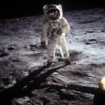 Buzz Aldrin Moon Walk - Armstrong Reflected in Visor