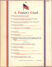 War Poster:  A Patriot's Creed
