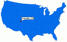 Location of Creede, Colorado