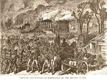 Washington Burns, in 1814, but Is Saved by a Tornado