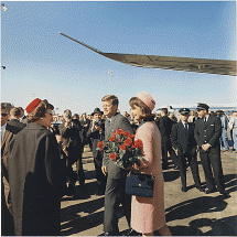 JFK Arriving at Love Field - November 22, 1963