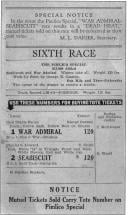 Match Race - Ticket for the Pimlico Special