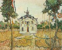 Auvers Town Hall on 14 July 1890 - van Gogh
