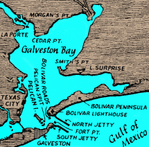 Map of Galveston Bay