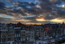 Amsterdam - Gabled Homes at Sunset