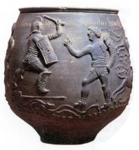 Gladiators Depicted on the Vase