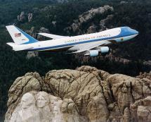 Air Force One - Over Mt. Rushmore