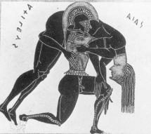 Ajax Carries the Body of Achilles from the Battlefield