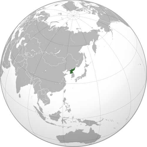 World Map North Korea
