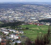 Desmond Doyle - Aerial View of Huddersfield, England