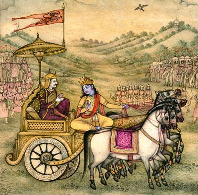 Krishna and Arjuna Ride to the Battlefield