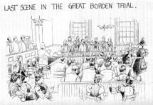 Illustration of the Last Scene of the Borden Trial
