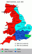 Britannia in 585 A.D. - Map
