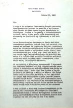 President Kennedy Letter to Khrushchev