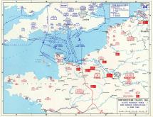 Allied Invasion Force and German Dispositions - Map
