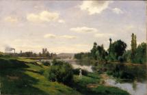 Charles Daubigny - The River Seine at Mantes