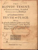 The Bloudy Tenent of Persecution by Roger Williams
