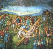 Martyrdom of St. Peter - Michelangelo