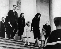 Mrs. Kennedy and Her Children Leave the U.S. Capitol