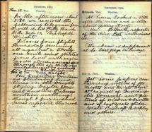 Mr. Wright's Diary Page About Orville's Telegram