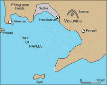 Map Depicting the Location of Pompeii