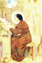 Saint Columba at Work - Copying Manuscripts