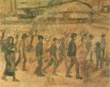 Vincent van Gogh - Drawing of Cuesmes Miners