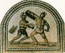 Gladiators - Depicted in Mosaics