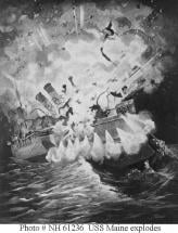 USS Maine Explodes in Havana