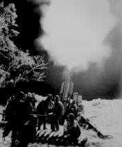 Americans Firing at Japanese - Philippines, April 1945