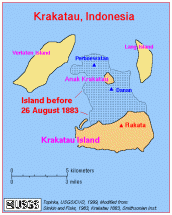 Krakatau, Indonesia - Before August 26, 1883