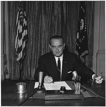 President Johnson - Signing the Gulf of Tonkin Resolution