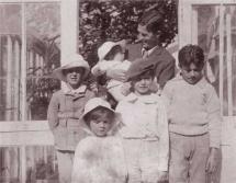 Davies with the Children