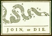 First Political Cartoon - by Benjamin Franklin