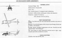 General Data, UH-60 Black Hawk Helicopter