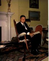 President Kennedy in His Rocking Chair