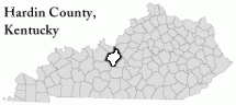 Hardin County, Kentucky - Map Locator