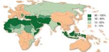 Map Depicting Influence of Islam in the World