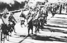 Japanese Troops on Bicycles - Bataan