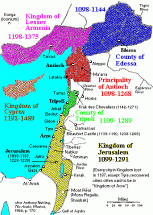 Latin/Frankish Kingdom of Jerusalem - Map