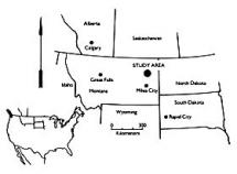 Montana - Location of Hell Creek Formation