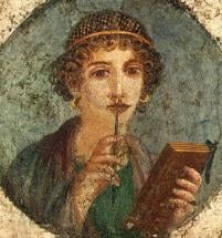 Girl with Stylus and Tablets - Sappho from Pompeii