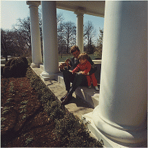 JFK and Son at the White House