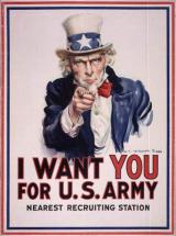 I Want You For U.S. Army - WW I Recruiting Poster 