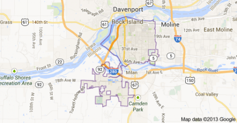 Rock Island, Illinois - Map Locator