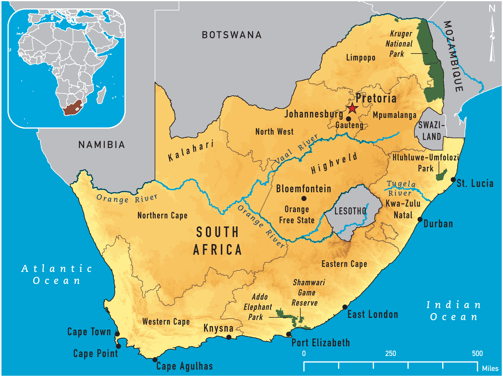 Map Of South Africa Regions - United States Map