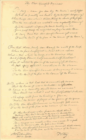 Star-Spangled Banner - An Original Manuscript