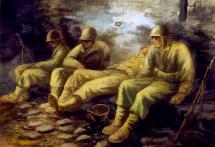 Exhausted Allied Troops